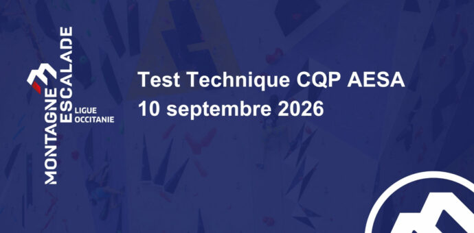 Ouverture des inscriptions au test technique d&rsquo;entrée en CQP AESA