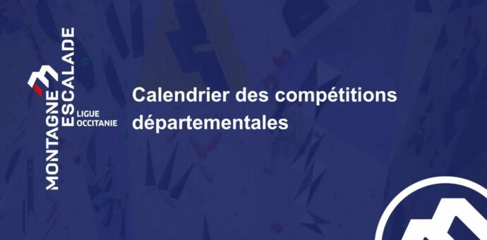 Calendrier des compétitions départementales